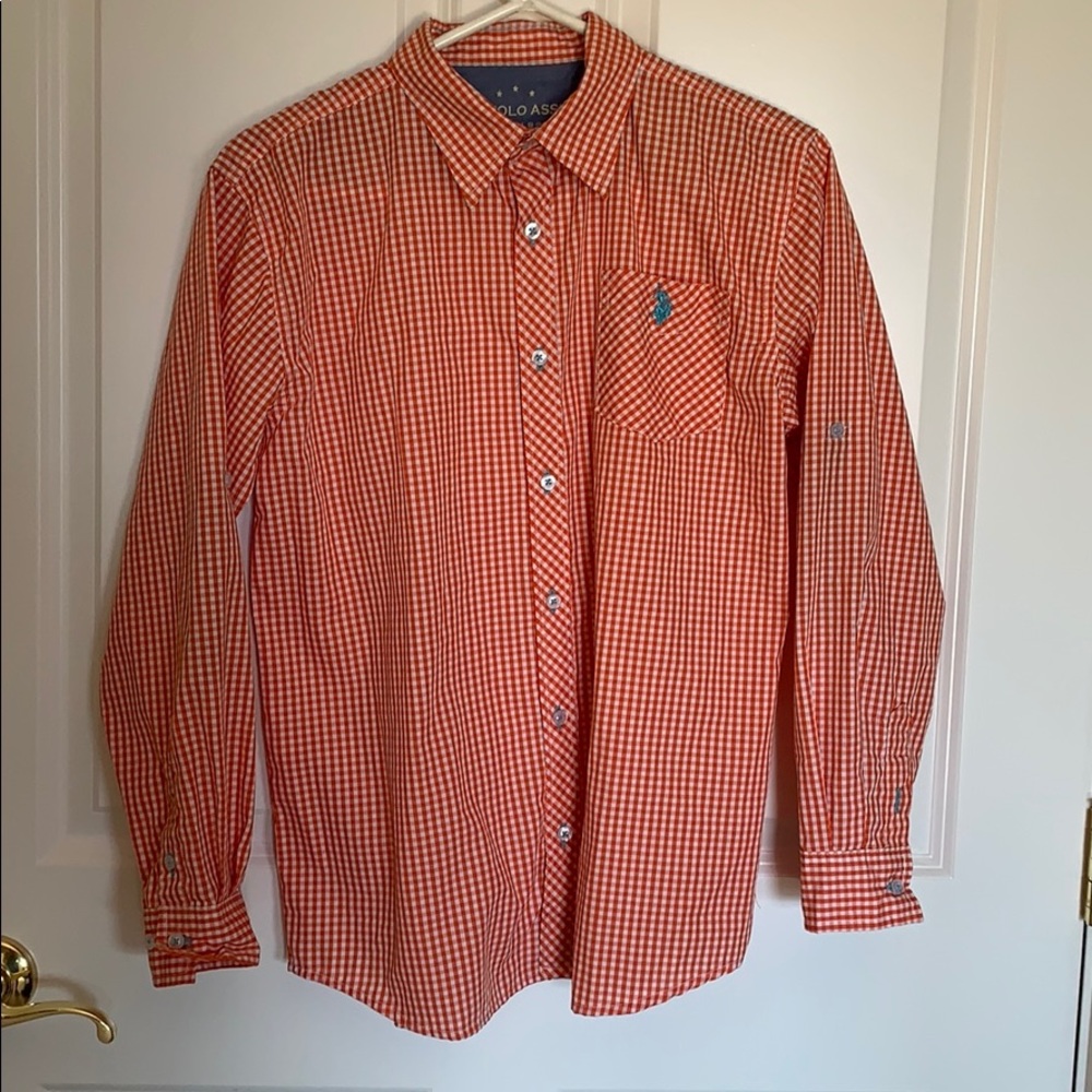 US Polo Assn Gingham long sleeved button up shirt